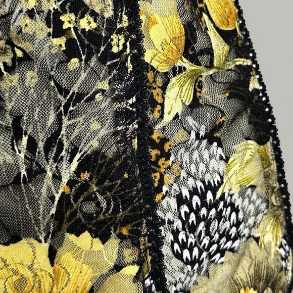 Women Fairy Corset Top Size L Forest Grunge Witchy Festival Lace Mesh Coquette - Picture 5 of 12